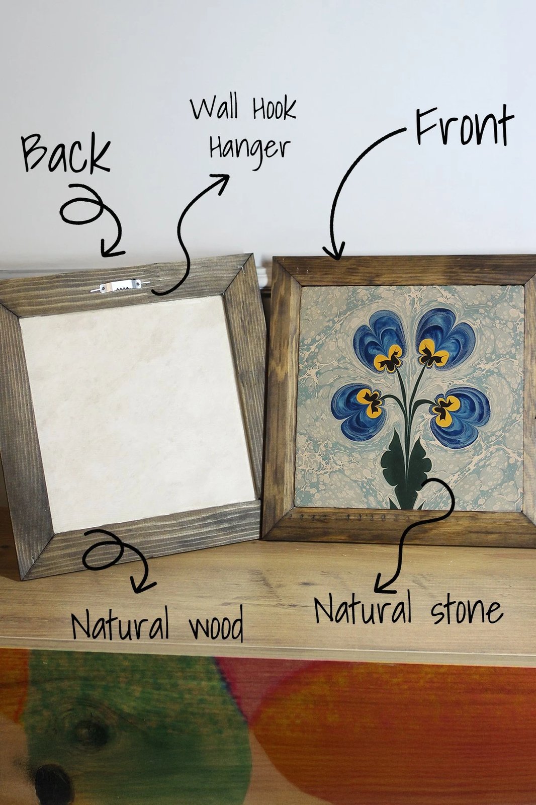 Pikturë dekorative me kornizë Wallity, Ersytastablo40 - 26, shumëngjyrëshe, 26x26cm