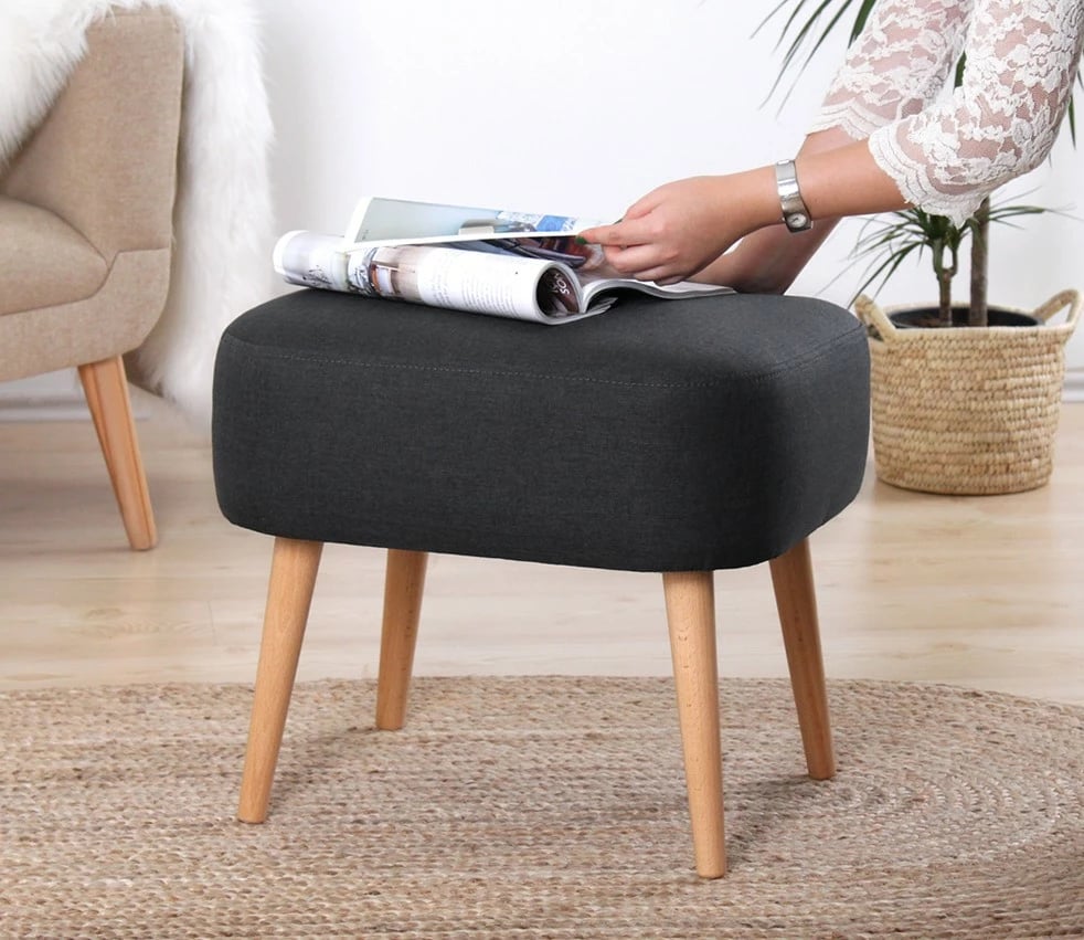 Puf Atelier del Sofa, ngjyrë gri e errët, Parrot