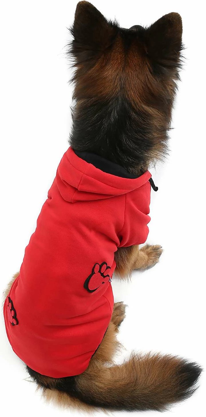 Bluze me kapuç për qen, e kuqe, Paws & Whiskers, Kırmızıpatisweat