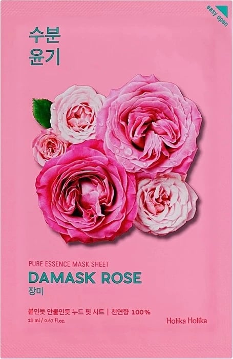 Maskë për fytyrë për femra HOLIKA HOLIKA Pure Essence Mask Sheet Damask Rose, 20ml