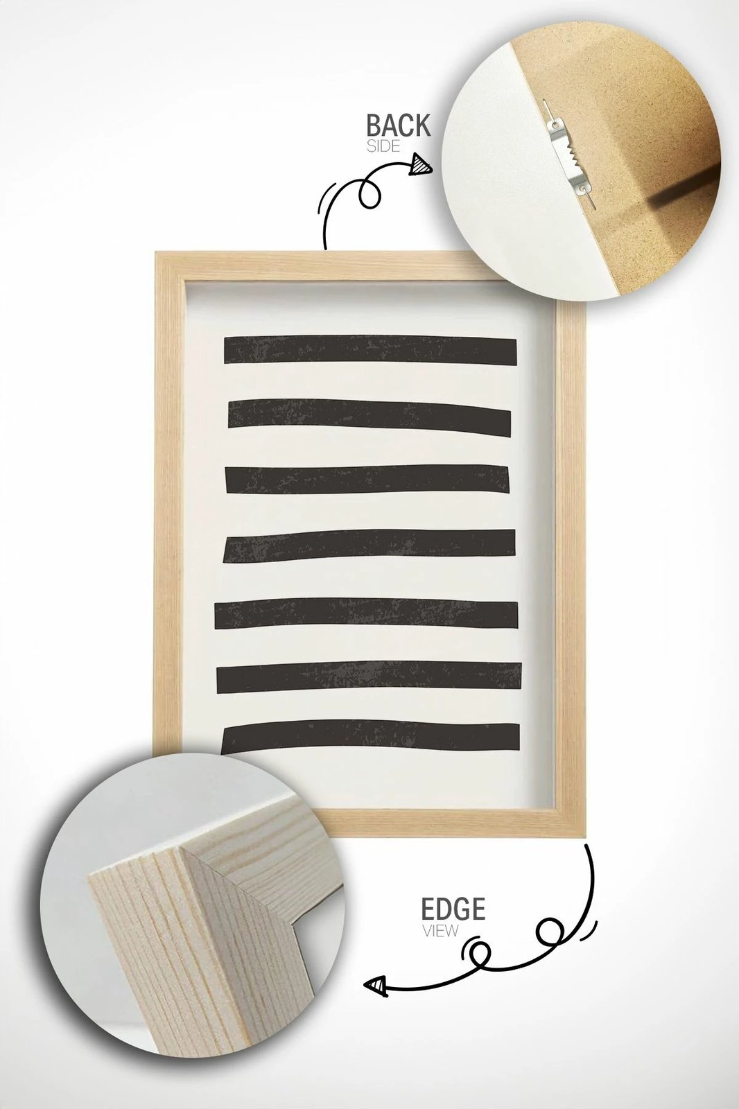 Pikturë dekorative me kornizë (3 copë), Wallity, Ersydata15-3348