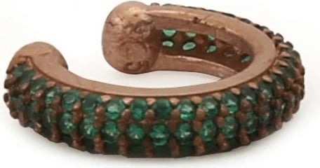 Vath argjendi Jumeon, ngjyrë e gjelbër dhe ari rozë, 10700YSL, 15mm