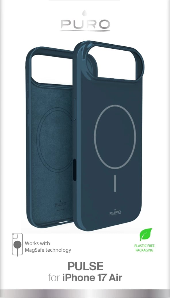 Mbështjellës Puro Pulse për iPhone 17 Air, polikarbonat, MagSafe, turkuaz