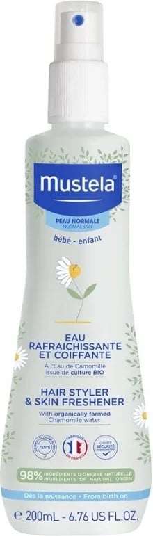 Sprej për flokë dhe lëkurë Mustela Hair Styler & Skin Freshener 200ml