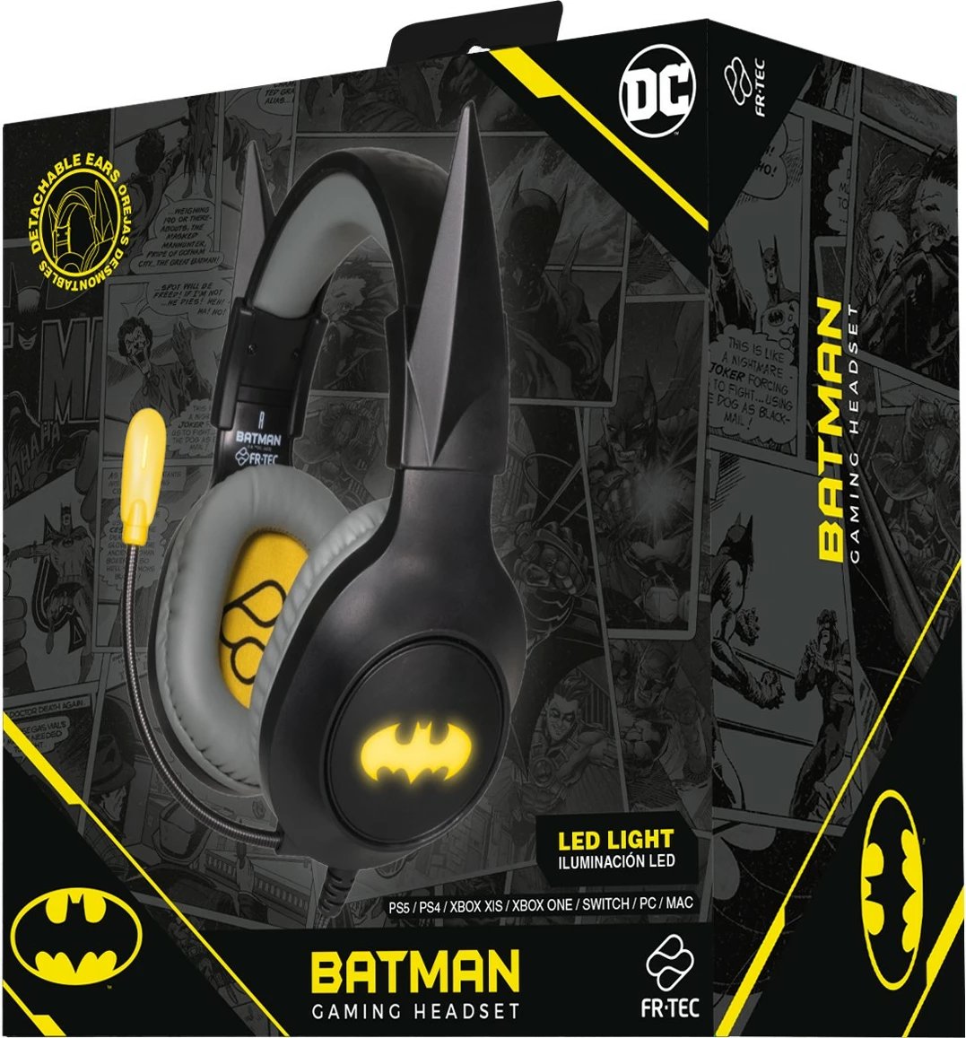 Kufje gaming Blade Batman DC me LED, mikrofon, e zezë