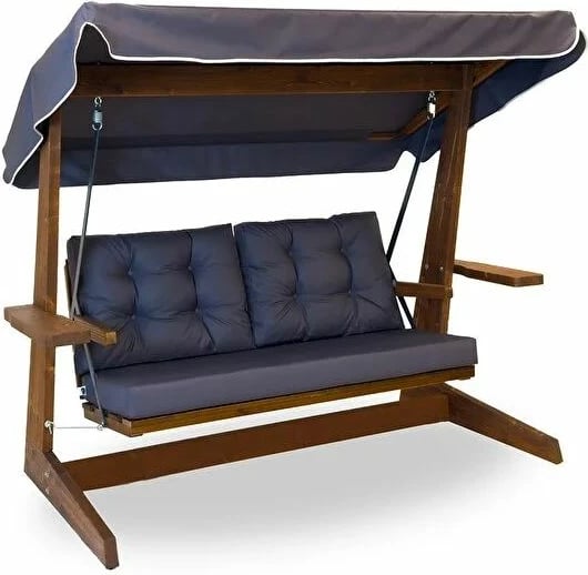 Karrige lëkundëse treshe për kopsht, Skye Decor Viva 2200, antracit