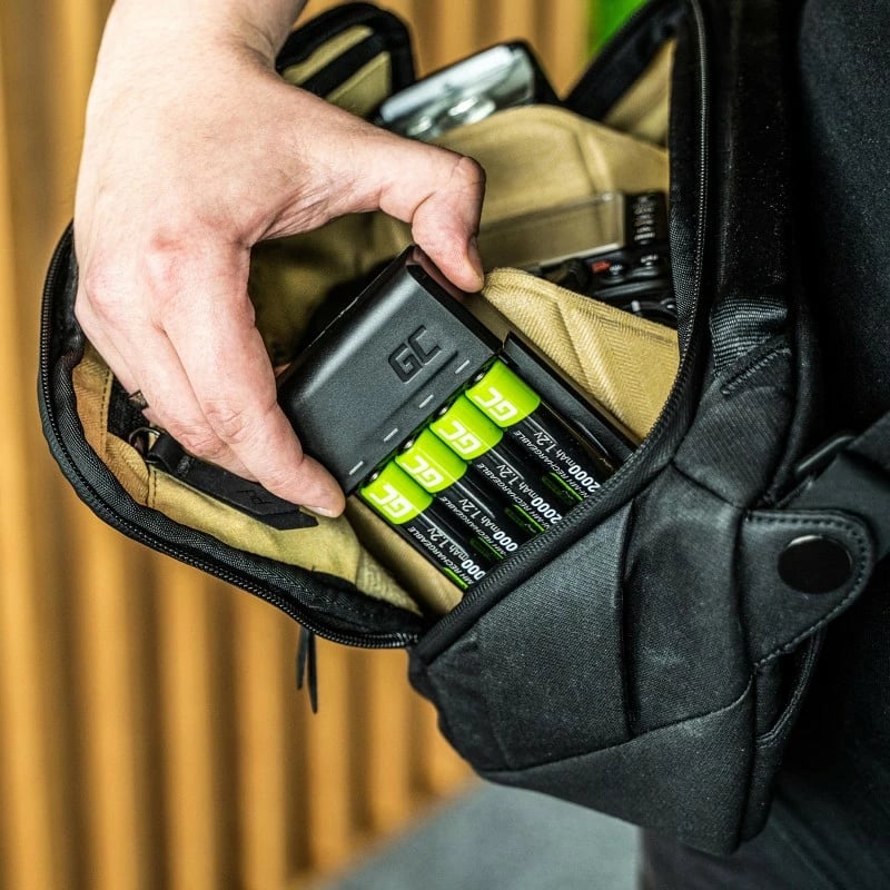 Karikues baterish Green Cell GC VitalCharger me 4x AA 2000mAh, Zi