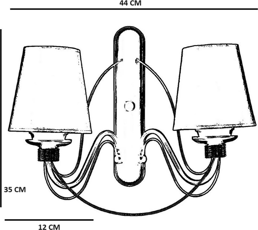 Llambë muri Opviq, Berfin - 7758-2AP, ngjyrë ari dhe krem