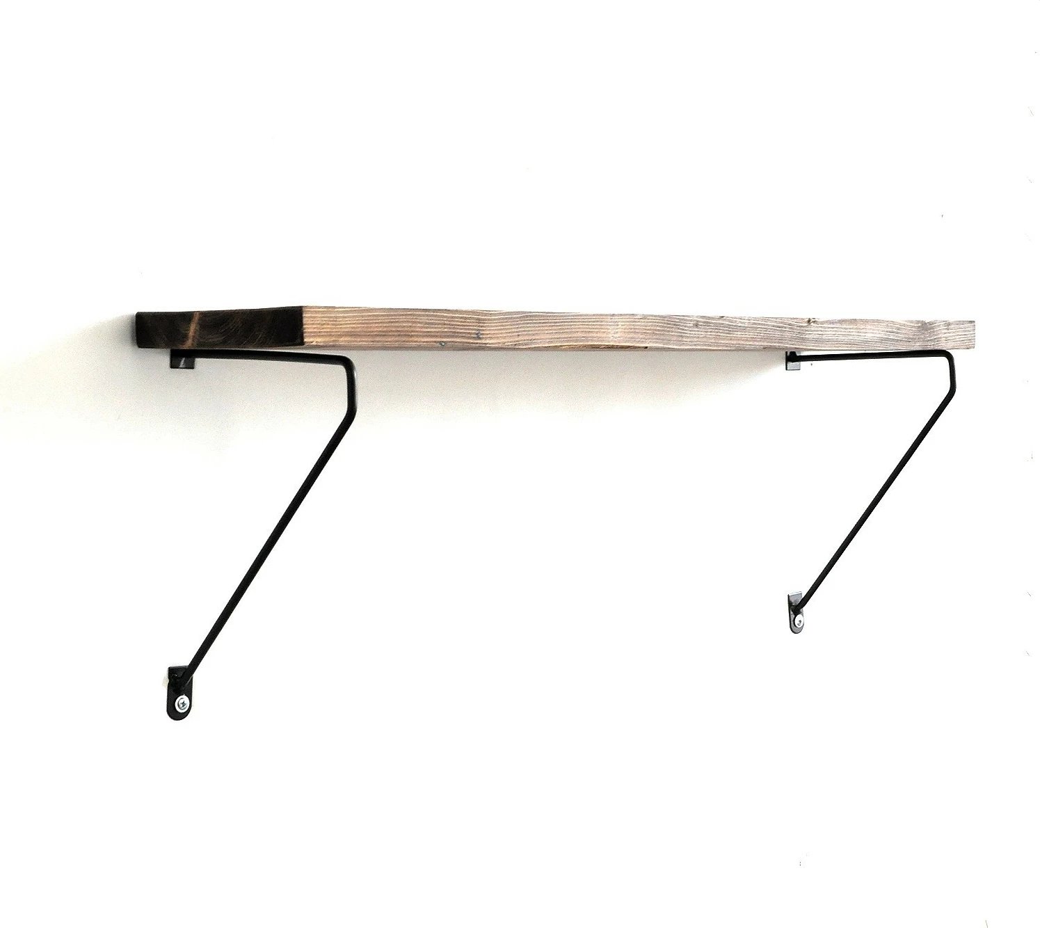 Raft dekorativ prej druri për mur, Hanah Home, Wr038, ngjyrë arre dhe e zezë