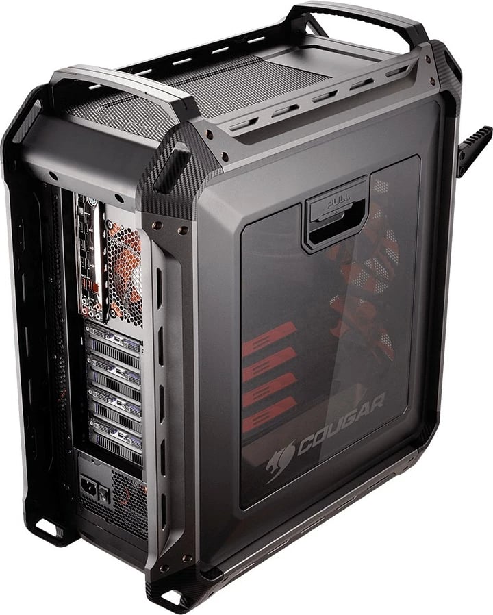 Kasë Cougar Panzer Max midi tower, e zezë