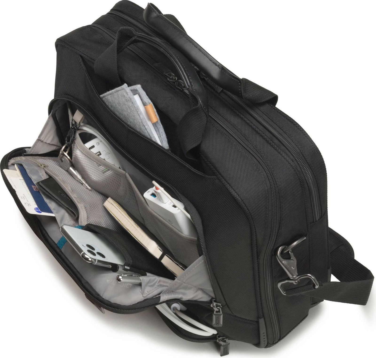 Çantë toploader DICOTA Eco Top Traveller PRO, 35.8 cm (14.1"), Ngjyrë e zezë