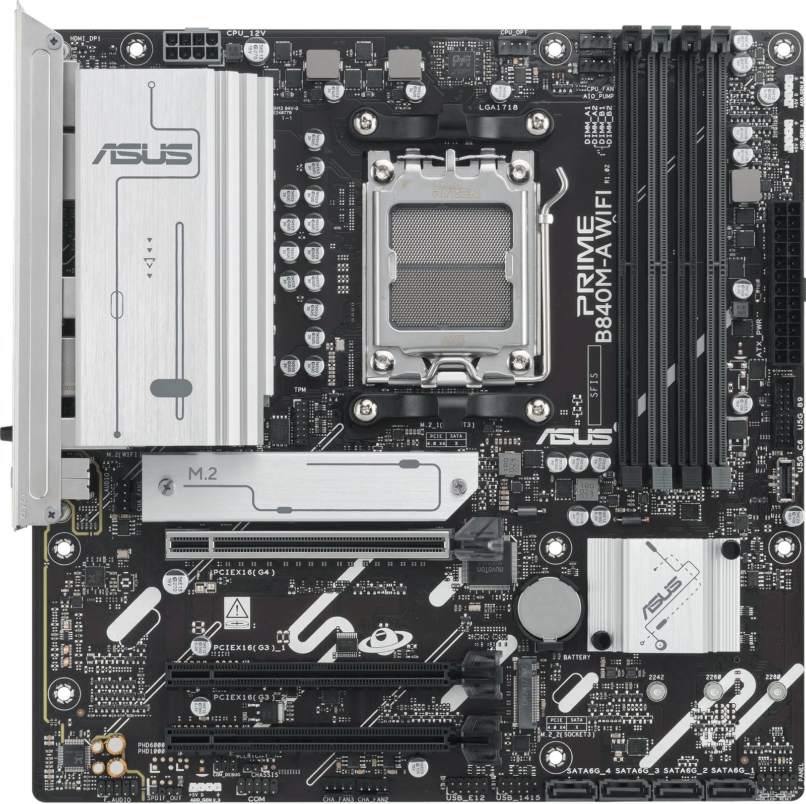 Pllakë amë ASUS Prime B840M-A WIFI, micro ATX, Bluetooth 5.3