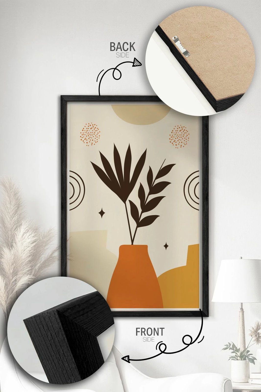 Pikturë dekorative me kornizë (3 copë), Wallity, Ersy3Syhcrv15