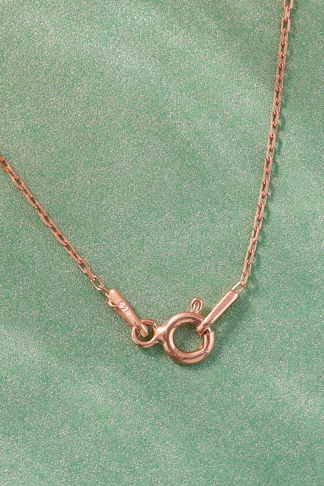 Qafore argjendi Jumeon, ngjyrë rozë e arit dhe e gjelbër, 11145ROS