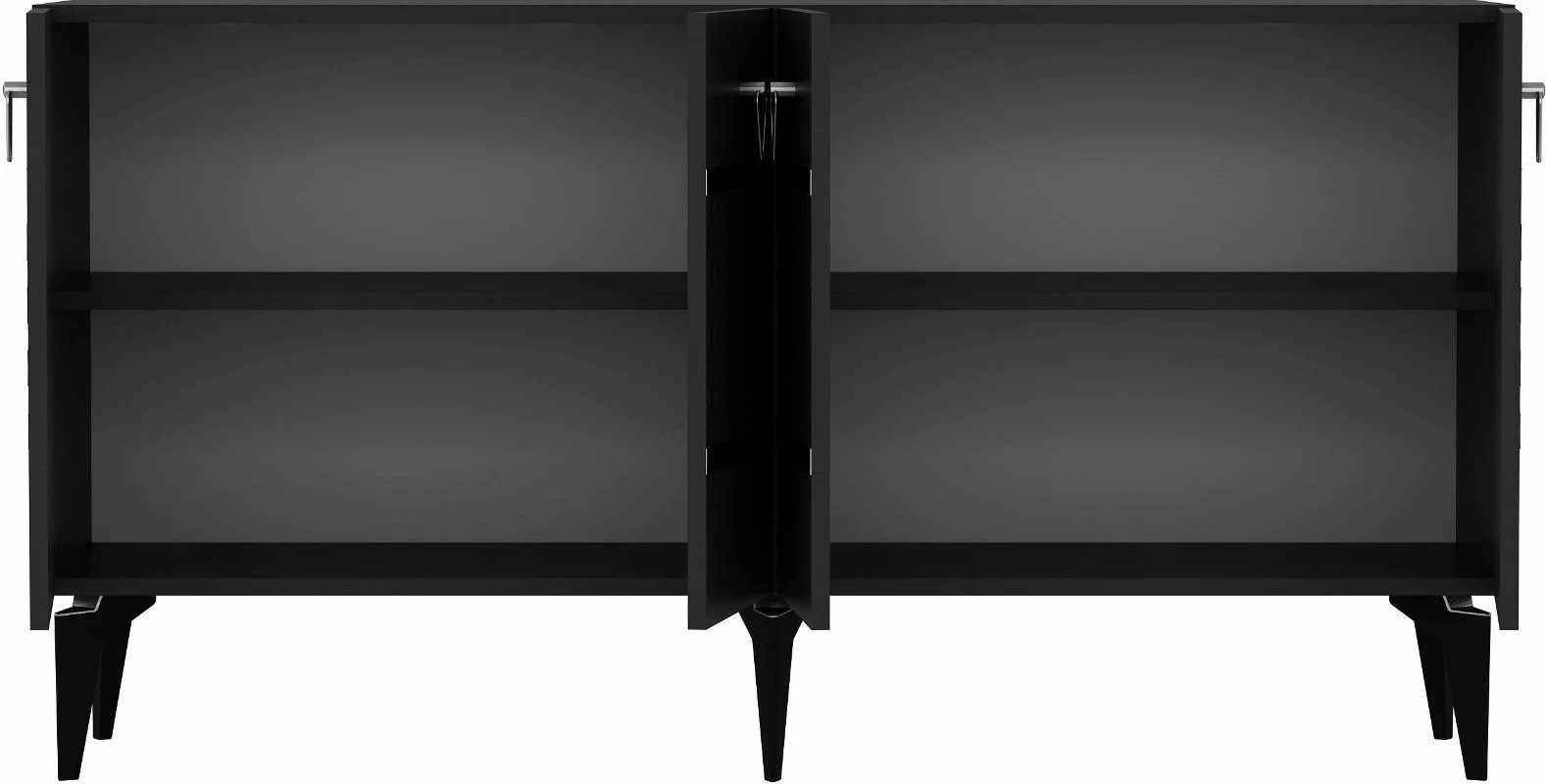 Konsol Skye Decor, ngjyrë pelin-antracit, argjend