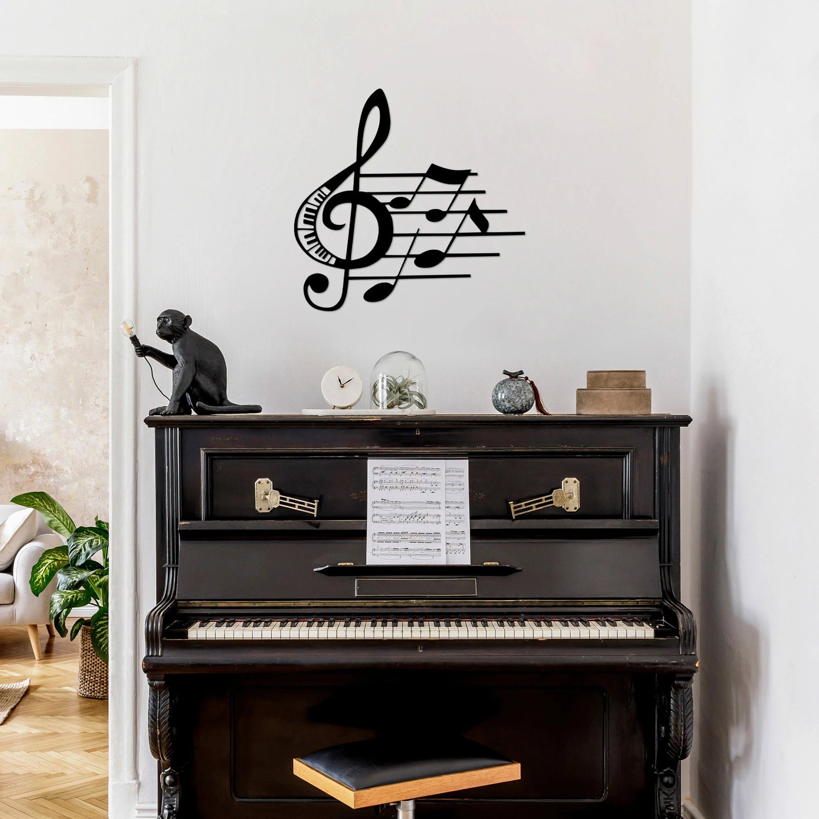 Aksesor dekorativ metalik për mur Wallity, Fast Music - 527