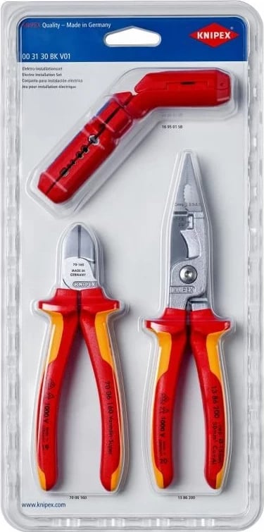 Set veglash Knipex 00 31 30 BK V01, 3 copë, portokalli
