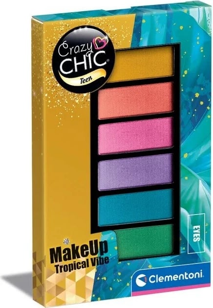 Paletë make-up për sy Clementoni Crazy CHIC Tropical Vibe, 6 ngjyra, për vajza
