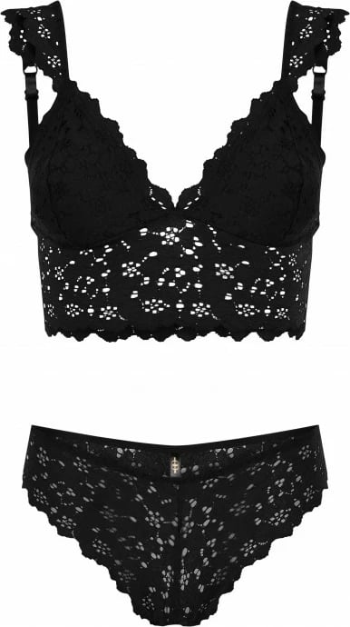 Bustier dantelle e zezë Jumeon, XL