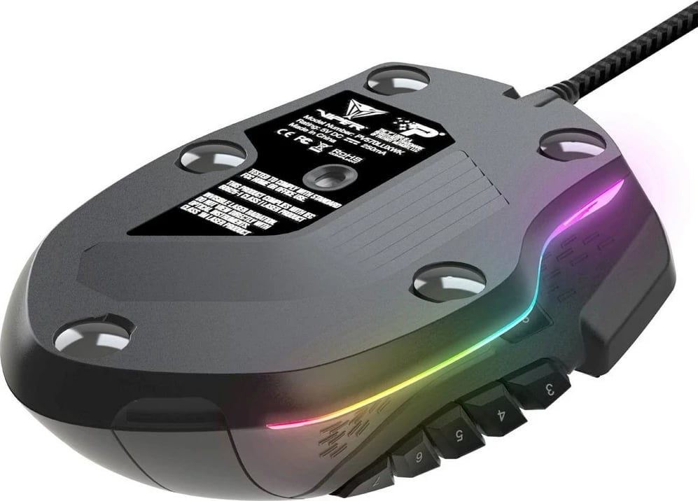 Maus për gaming Patriot Memory Viper V570 RGB, 12000 DPI, i zi