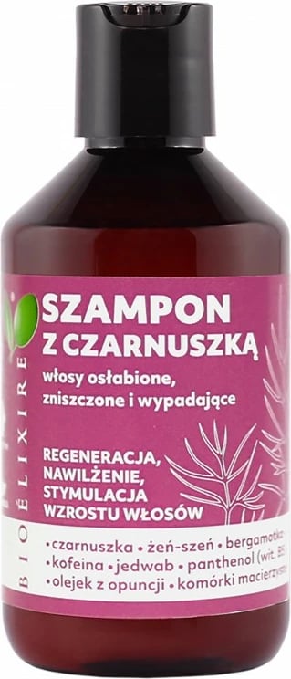 Shampon për femra BIOELIXIRE me vaj të farës së qimnonit të zi, 300ml Shampon për femra BIOELIXIRE me vaj të farës së qimnonit të zi, 300ml