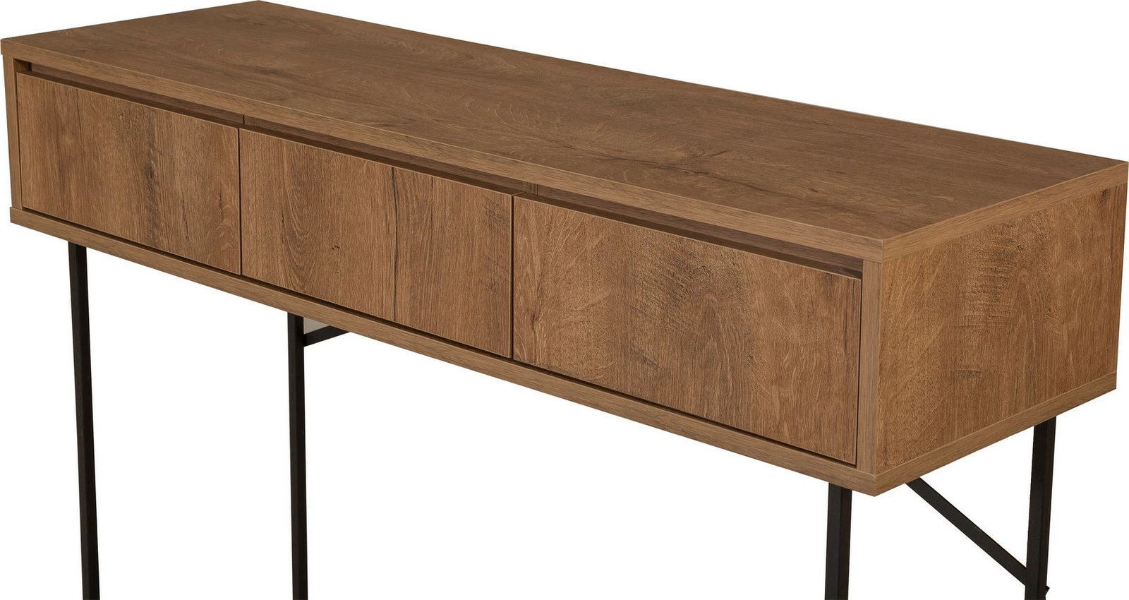 Komodë moderne, ngjyrë arre dhe e zezë, Skye Decor, 120x90x36cm