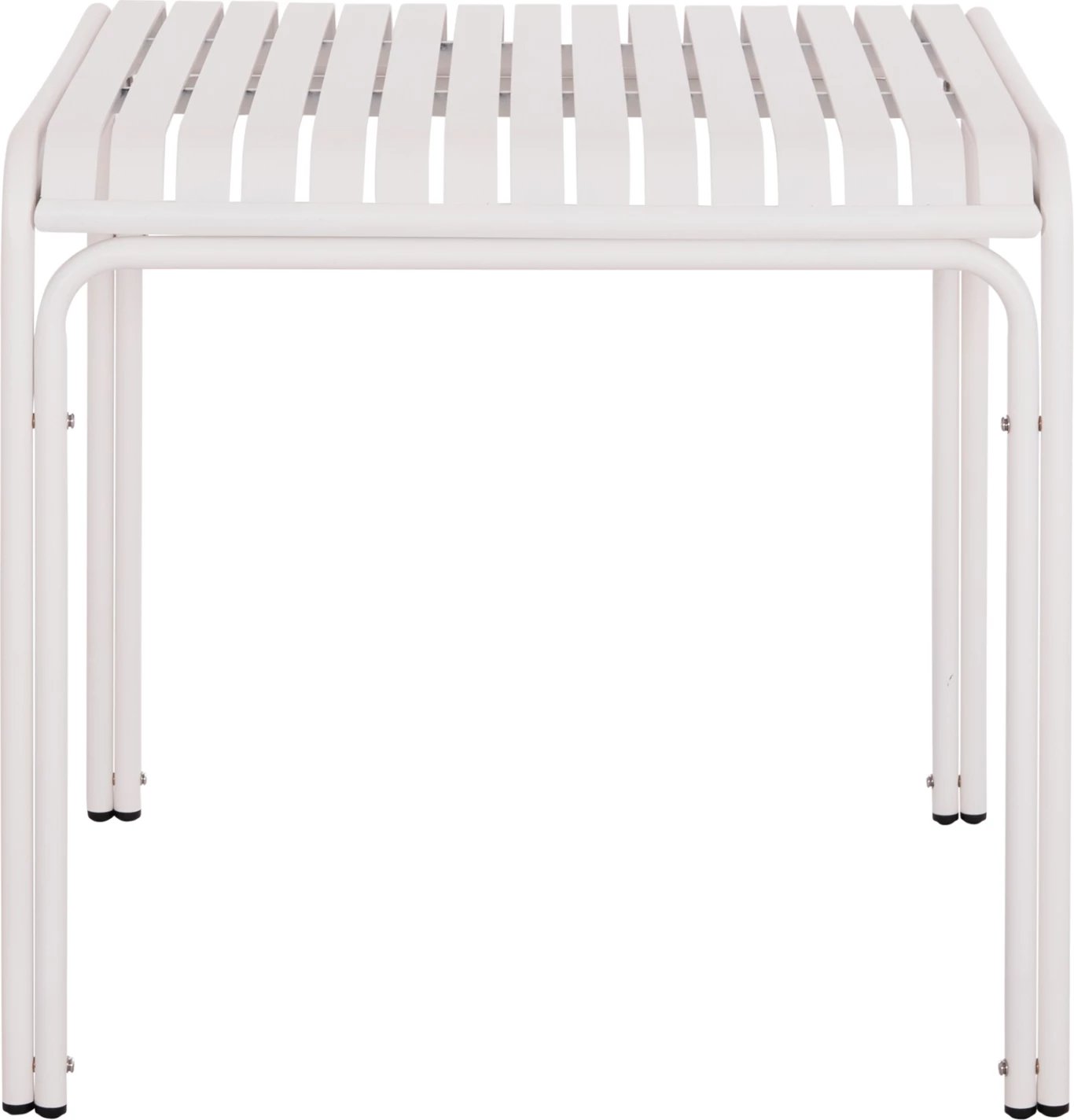 Tavolinë katrore alumini për jashtë, ngjyrë e bardhë, RACHEL FH6338.02, 80x80x75cm