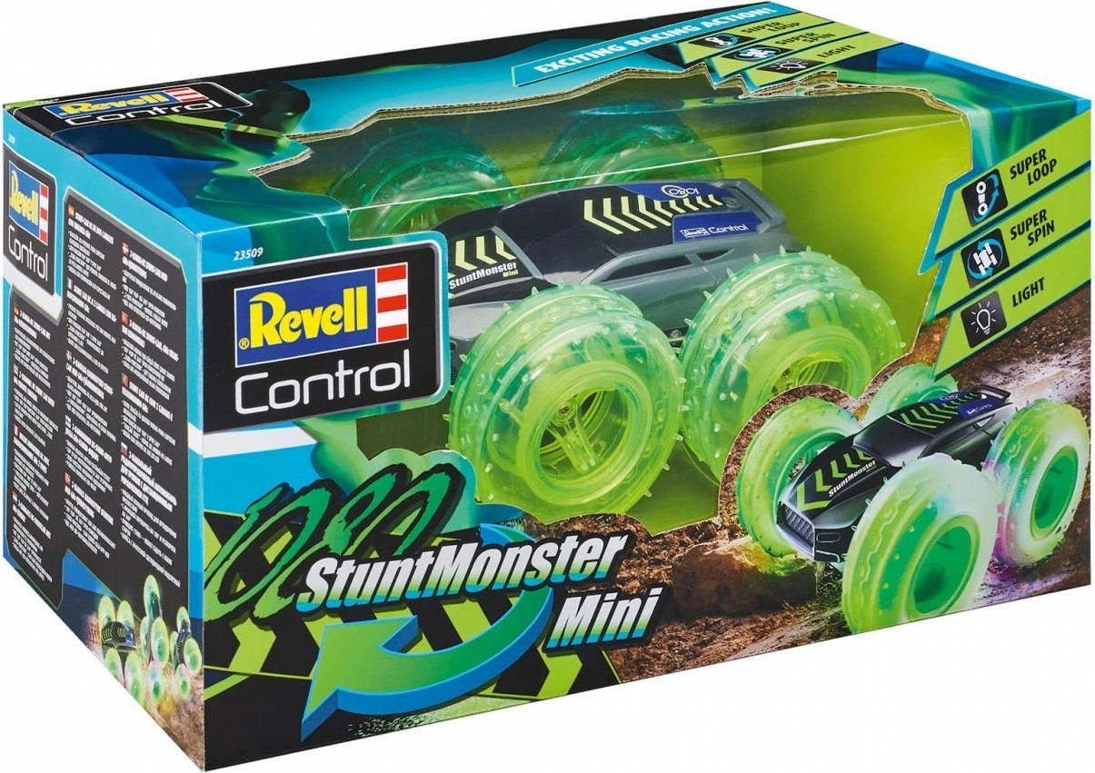 Makine me telekomandë Revell RC Stunt Monster Mini 1080, e zezë/e gjelbër