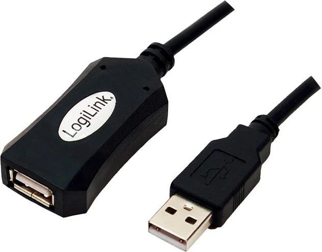 Kabllo zgjatuese USB 2.0 LogiLink UA0001A, 5m, e zezë