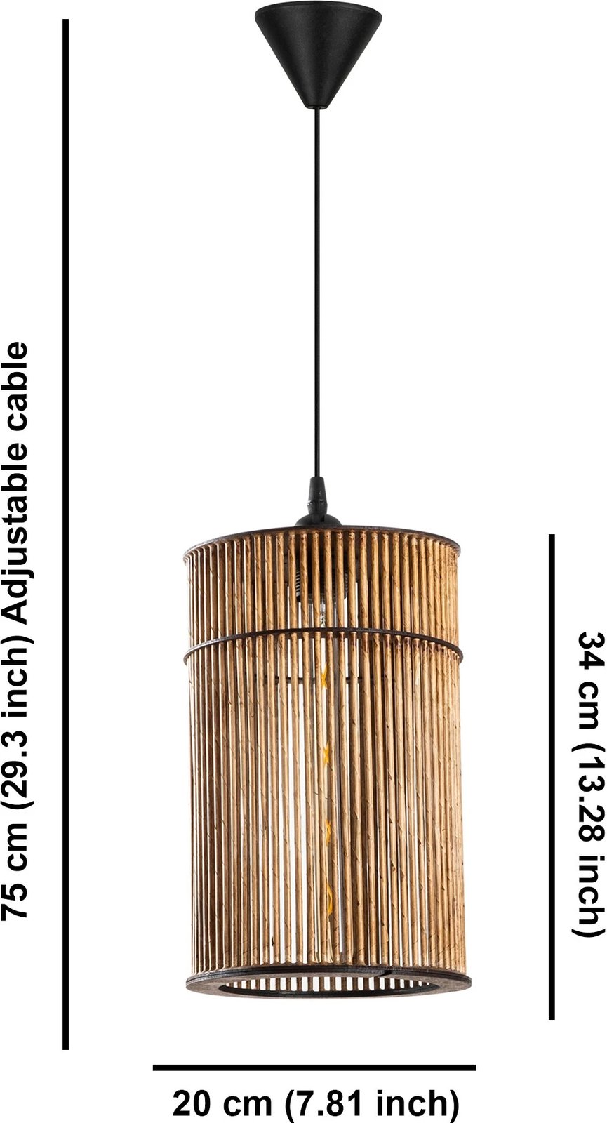 Llambë tavani Opviq, model Cylinder Cage, ngjyrë antike