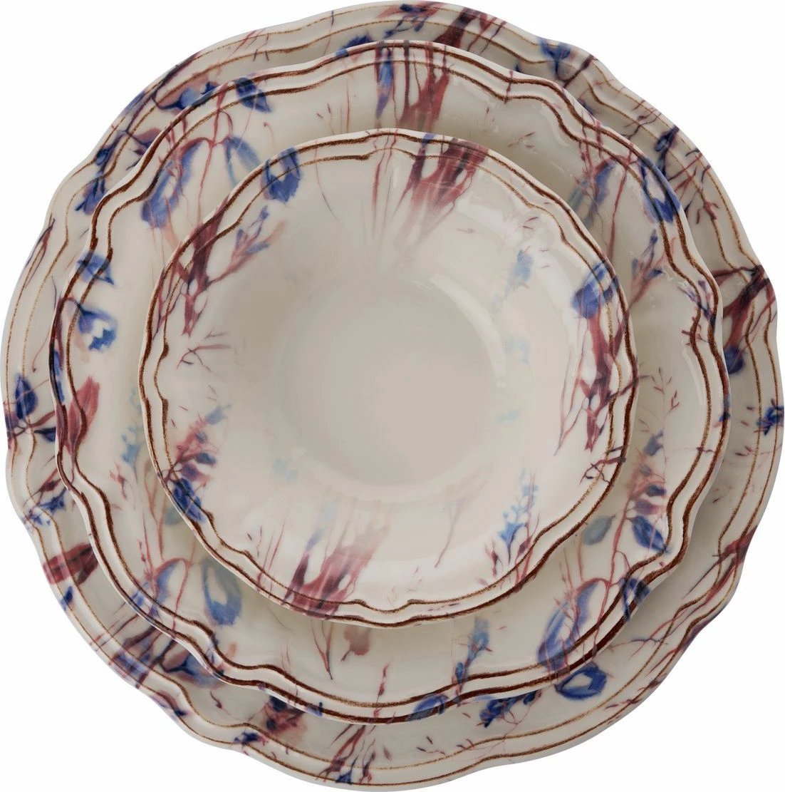 Set enësh për drekë (24 copë), Hermia Concept, ngjyrë blu rustika