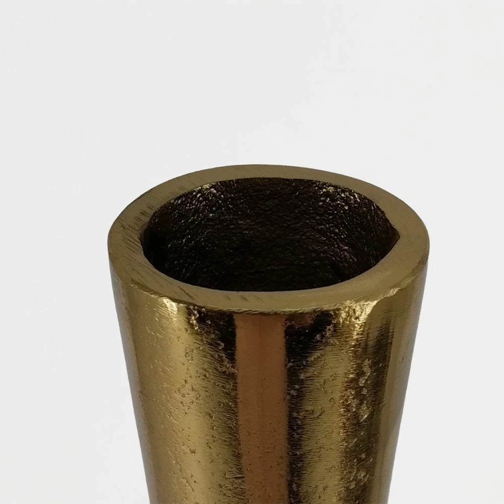 Vazo Adel, alumin, ngjyrë ari, 19x7x56cm