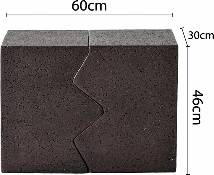 Set tavolinash anësore Abraco, 2 copë, ngjyrë moka, 60x30x46