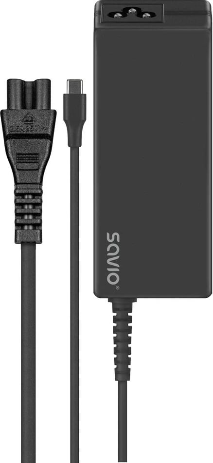 Karikues USB-C, Savio, ZA-01, 65W PD 3.0, kabllo 2.4 m, e zezë