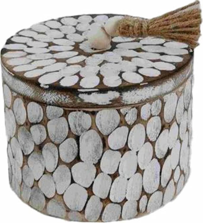 Kuti druri për ruajtje, ngjyrë kafe-bardhë, AMAR, 16x16x12