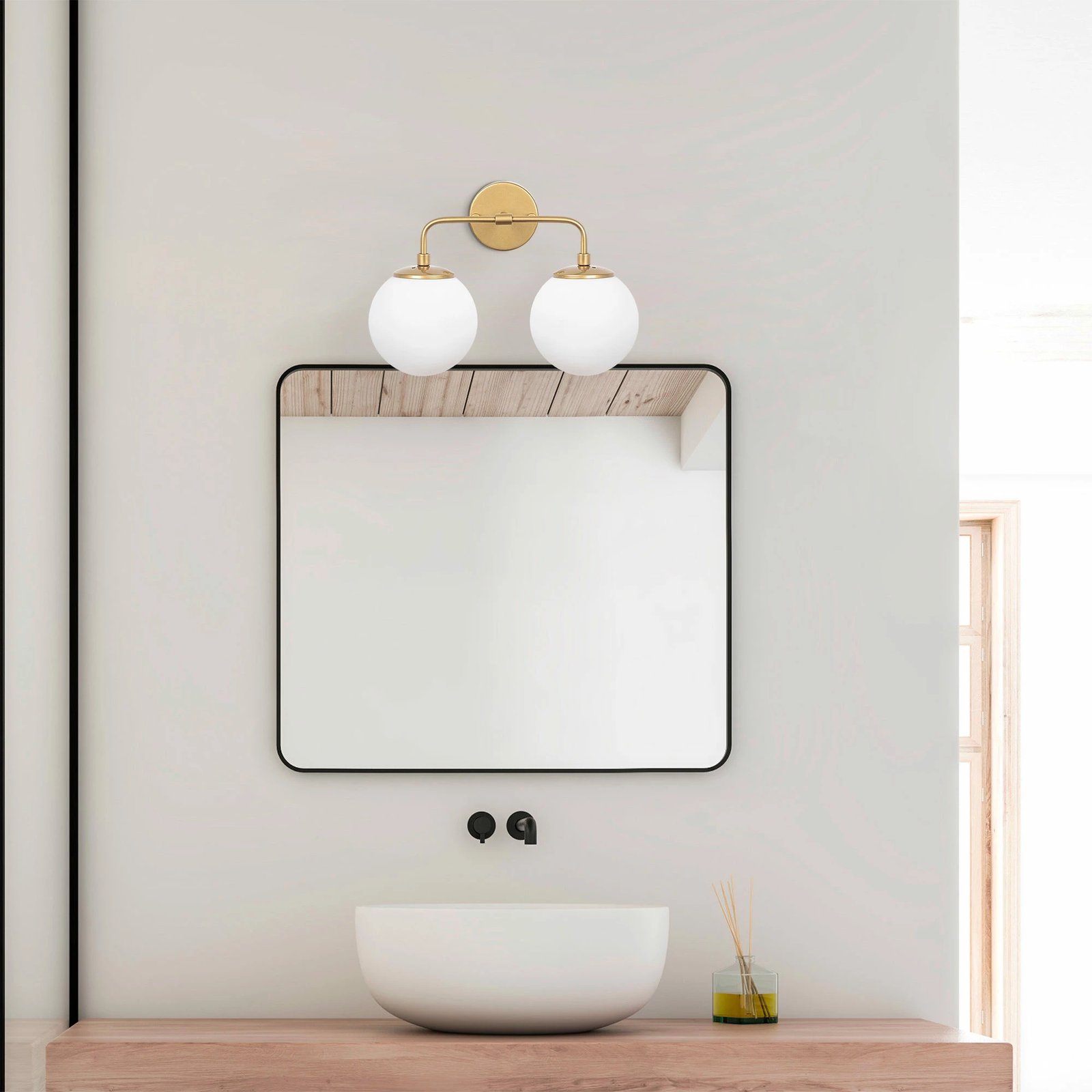 Llambë muri Opviq, Horn - 12210, ngjyrë ari