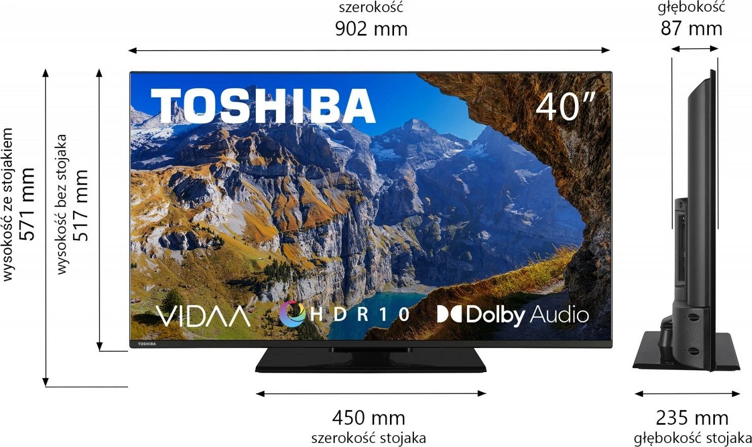 Televizor LED Toshiba 40LV3563DG, 40", Full HD, Smart TV, i zi
