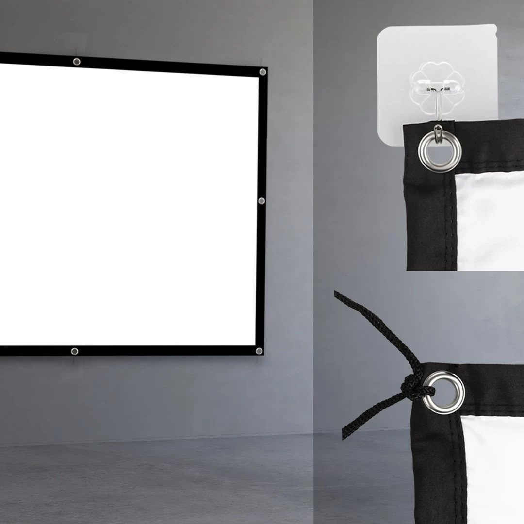 Ekran projekcioni Maclean MC-166, 84", 175x131cm, poliester, me grepa tensioni