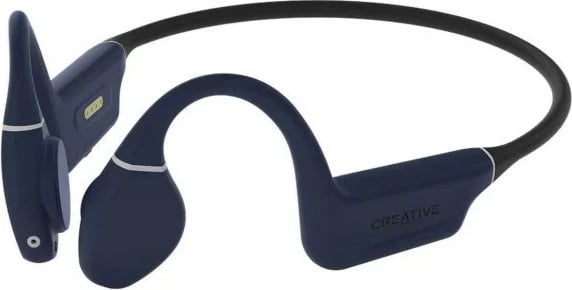 Kufje Creative Outlier Free Pro Plus, pa tela, 8 GB MP3, IPX8, Bluetooth 5.3, e zezë/kaltër