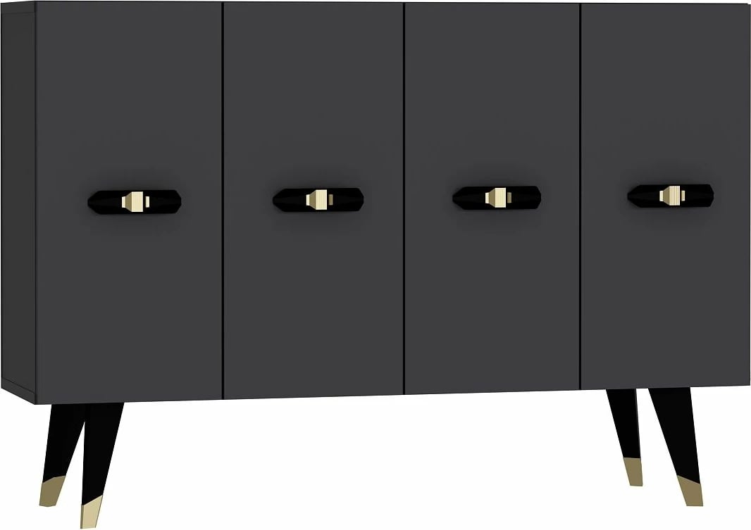 Konsol Skye Decor, Quart V, ngjyrë ari dhe antracit Konsol Skye Decor, Quart V, ngjyrë ari dhe antracit