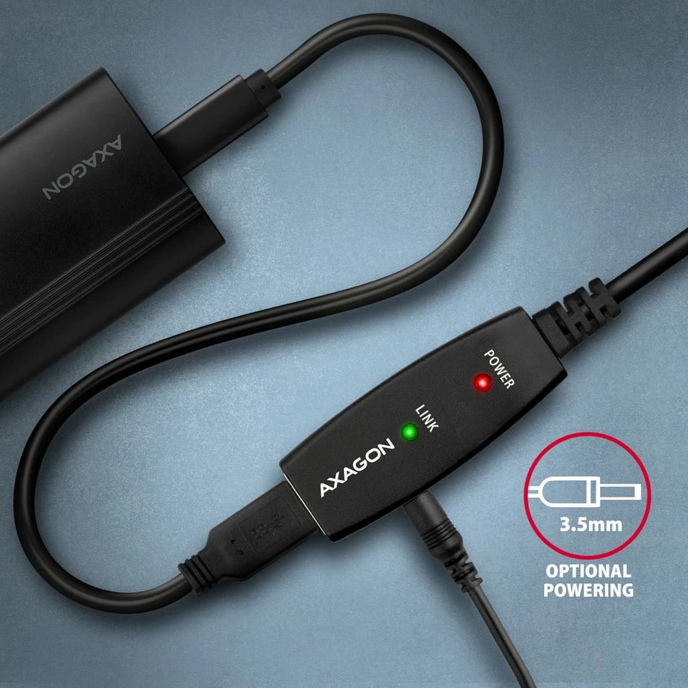 Kabllo zgjatues aktiv USB 2.0 AXAGON ADR-205, 5m, i zi