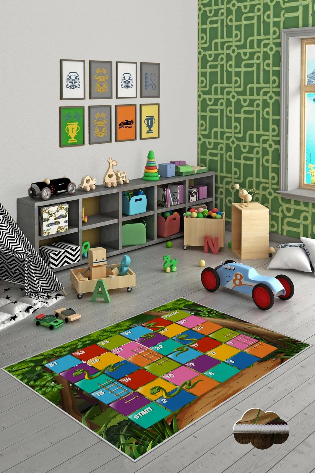 Qilim multikolor për fëmijë, Conceptum Hypnose, WOOKECE096, 60x100cm