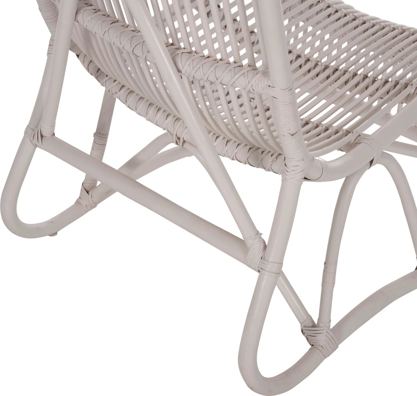 Karrige e jashtme BRONNY, rattan, ngjyrë e bardhë, FH9644.02, 60x82x92 cm