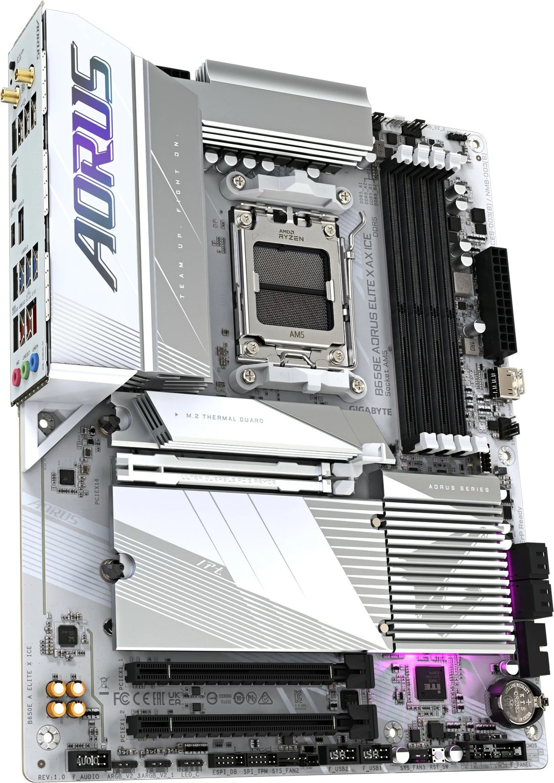 Pllakë amë Gigabyte B650E AORUS ELITE X ICE, Socket AM5, DDR5, e bardhë
