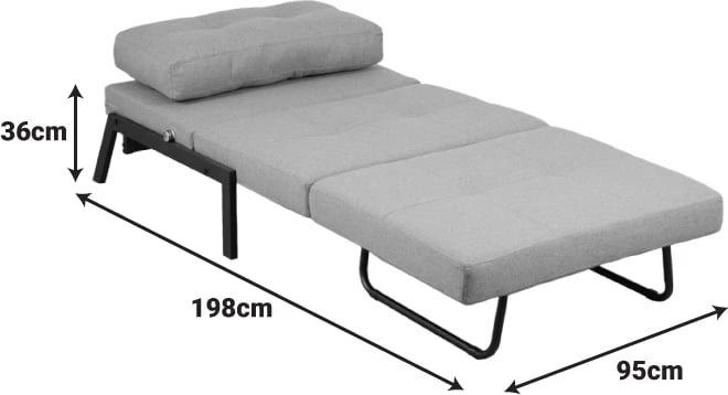 Poltronë-krevat Fancy, material tekstili, ngjyrë e verdhë, këmbë të zeza, 95x98x70cm