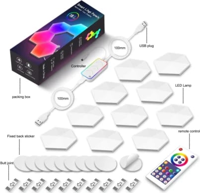 Llambë LED Tech Time LXQG01 Quantum Atmosphere Light DIY Splicing (10 Pack)