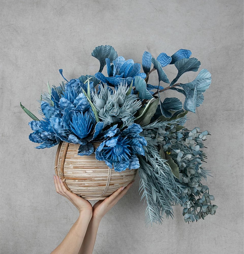 Set shporta Sifir, 2 copë, ratan natyral, 45x45x28 cm