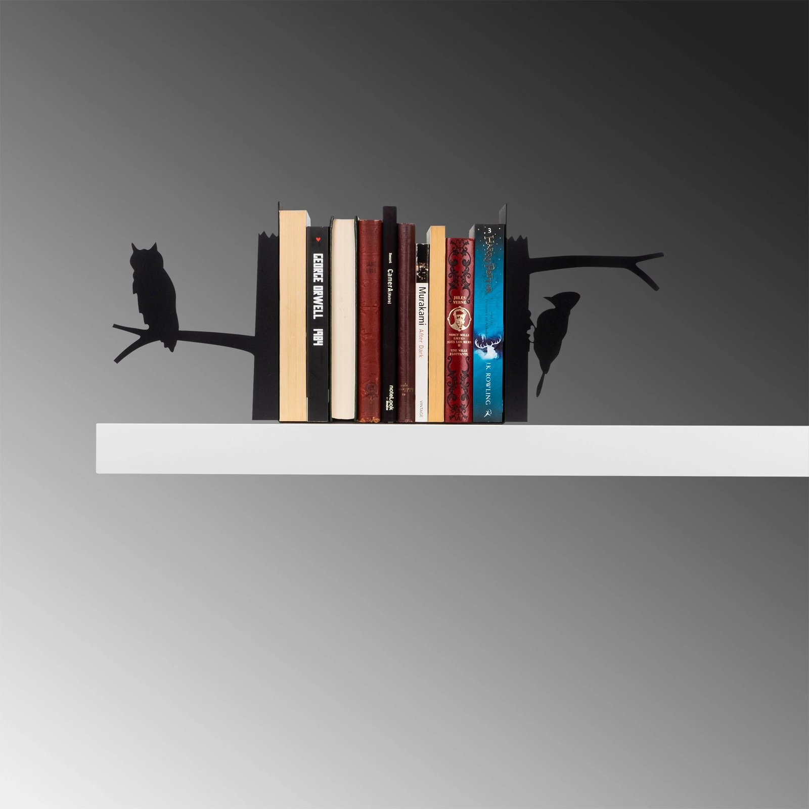 Mbajtës librash metalik Aberto Design, i zi, set prej 6 copësh Mbajtës librash metalik Aberto Design, i zi, set prej 6 copësh