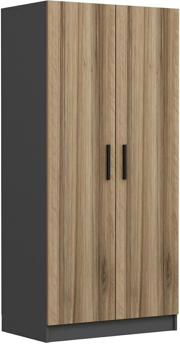 Dollap Skye Decor, ngjyrë antracit dhe lis, 210cm