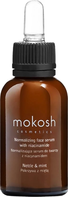 Serum për fytyrë Mokosh Normalizing me niacinamide, hithër dhe nenexhik për femra 30ml